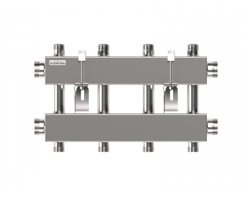 Модульный коллектор MKSS-150-4DUx25 (до 150 кВт, 2 магистр. подкл. G 1½″, 2 контура G 1″ вверх и 2 вниз)